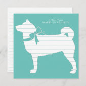 Carte De Remerciements Chien chiot Shiba Inu (Devant / Derrière)