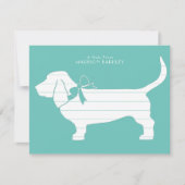 Carte De Remerciements Chien de Basset Hound Puppy (Devant)