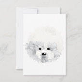 Carte De Remerciements Chien de Bichon Frise (Dos)