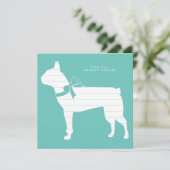 Carte De Remerciements Chien de Boston Terrier Puppy (Debout devant)