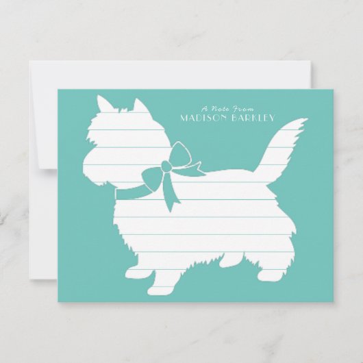 Carte De Remerciements Chien de Cairn Terrier Chien Chien Chien Chien Chi (Devant)