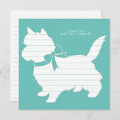 Carte De Remerciements Chien de Cairn Terrier Chien Chien Chien Chien Chi (Devant / Derrière)