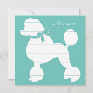 Carte De Remerciements Chien de caniche chiot