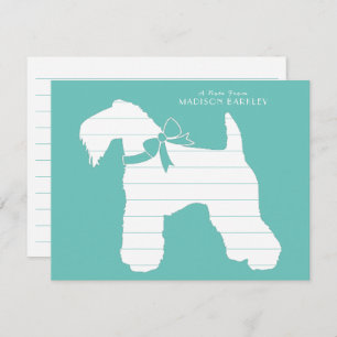 Carte De Remerciements Chien de Kerry Blue Terrier Chien Chien Puppy