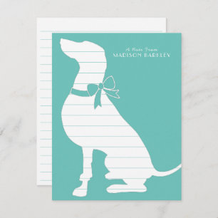 Carte De Remerciements Chien de Weimaraner Chien Puppy