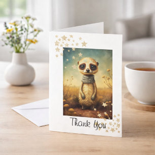 Carte De Remerciements Chien des Prairies mignon