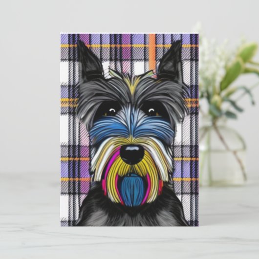 Carte De Remerciements Chien écossais (Debout devant)