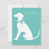 Carte De Remerciements Chien Greyhound Chig Puppy (Devant)