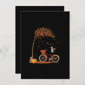 Carte De Remerciements Chien Schnauzer et citrouilles Vélo Feuille d'auto (Devant / Derrière)