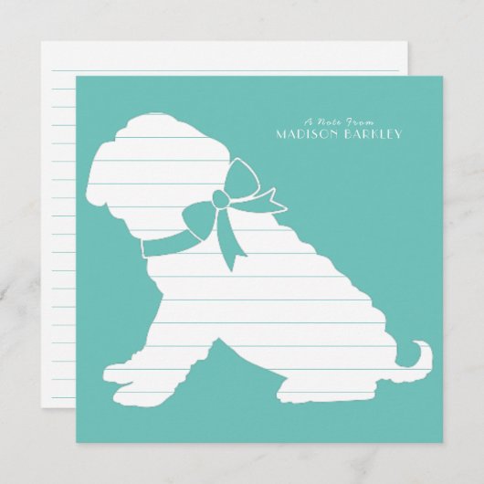 Carte De Remerciements Chien Shar Pei Chien Chien Puppy (Devant / Derrière)