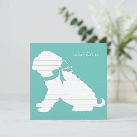 Carte De Remerciements Chien Shar Pei Chien Chien Puppy (Debout devant)