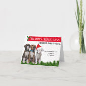Carte De Remerciements Chien Thème Noël Cartes, Animaux de compagnie (Devant)