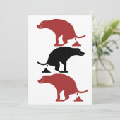 Carte De Remerciements Chiens de balançoire amusants (Debout devant)