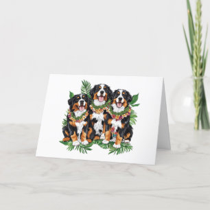 Carte De Remerciements Chiens de montagne bernois Merci-Hawaï