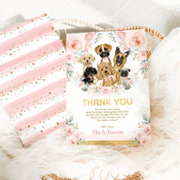 Chiens florifères rose pâle, Baby shower de chiots