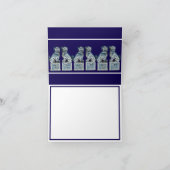 Carte De Remerciements Chiens Foo de la Chinoiserie Bleue (Intérieur)