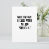 Carte De Remerciements Chiens marchant : parce que les gens sont trop pré (Debout devant)