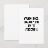 Carte De Remerciements Chiens marchant : parce que les gens sont trop pré (Devant / Derrière)