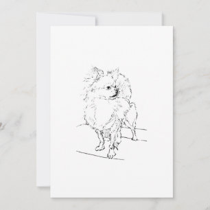 Carte De Remerciements Chihuahua à poils longs - Illustration de chien mi