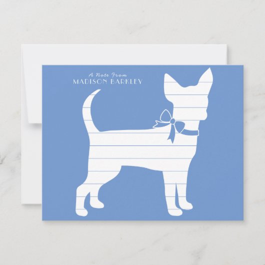 Carte De Remerciements Chihuahua Chien Chig Puppy (Devant)