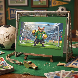 Carte De Remerciements Chihuahua Chien Drôle Gardien de but de Football