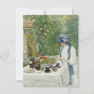 Carte De Remerciements Childe Hassam - Jardin de thé français