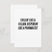 Carte De Remerciements Chillin, comme un méchant, un dispensaire comme un (Devant / Derrière)
