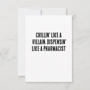 Carte De Remerciements Chillin, comme un méchant, un dispensaire comme un