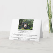 CARTE DE REMERCIEMENTS CHIMPANZEE (Dos)