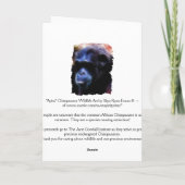 CARTE DE REMERCIEMENTS CHIMPANZEE (Dos)
