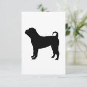 Carte De Remerciements chinese shar silo black (Debout devant)