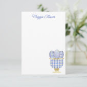 Carte De Remerciements Chinoiserie Aquarelle Chic Oeufs (Debout devant)