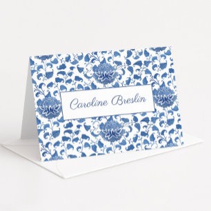 Carte De Remerciements Chinoiserie Chic Bleu Et Blanc Mariage Douche
