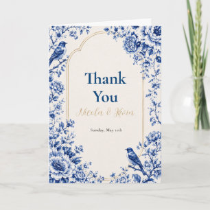 Carte De Remerciements Chinoiserie Maison Bleue de Nouvel Emménagement
