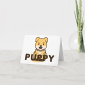 Carte De Remerciements Chiot (Devant)