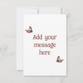 Carte De Remerciements Chiot et papillons (Dos)