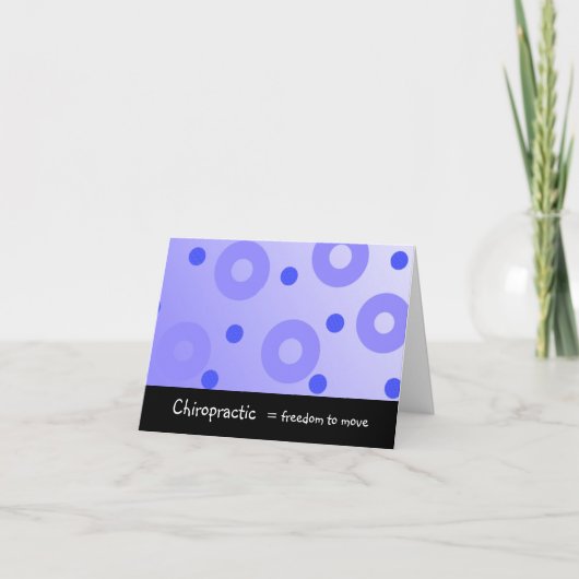 Carte De Remerciements Chiropractic Equals Freedom to move (Devant)