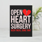 Carte De Remerciements Chirurgie cardiaque ouverte Sensibilisation aux ma (Debout devant)