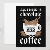 Carte De Remerciements Chocolat Et Café Auteur De Café (Devant / Derrière)