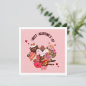 Carte De Remerciements Chocolat Heureuse Sainte-Valentin (Debout devant)