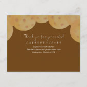 Carte De Remerciements Chocolate Chip Cookie Care Instructions Watercolor (Dos)