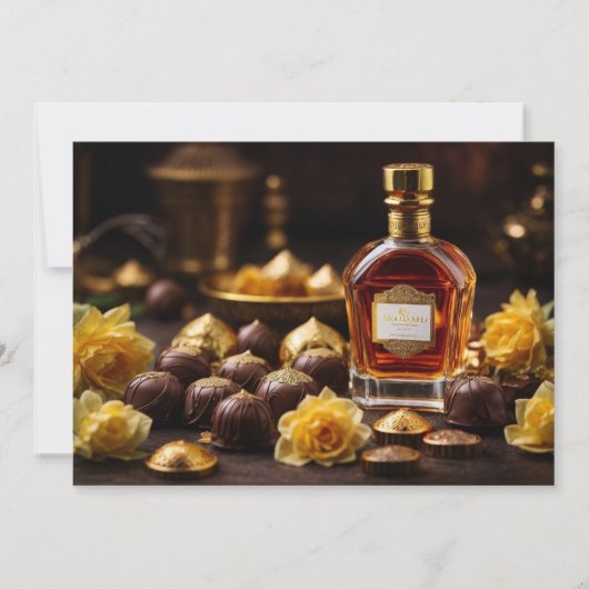 Carte De Remerciements Chocolats dorés à haute lune (Devant)