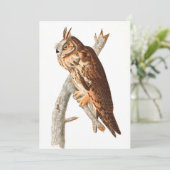 Carte De Remerciements Chouette à longue portée par John James Audubon (Debout devant)