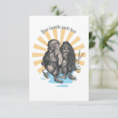 Carte De Remerciements Chouettes de patinage Design nostalgique de style  (Debout devant)