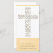 Carte de remerciements chrétien de sympathie de (Devant / Derrière)