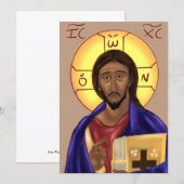 Carte De Remerciements Christ Paper Icon Card (Devant / Derrière)