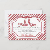 Carte De Remerciements Christmas Baby Shower (Devant)