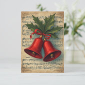 Carte De Remerciements Christmas Bells Sheet Music (Debout devant)