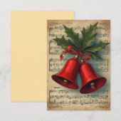 Carte De Remerciements Christmas Bells Sheet Music (Devant / Derrière)