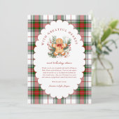 Carte De Remerciements Christmas Gingerbread Baby Shower  (Debout devant)